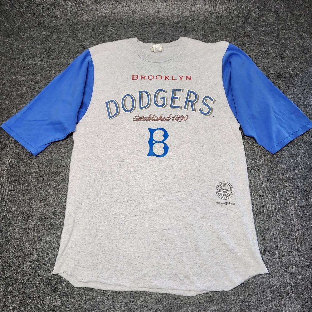 Vintage 1994 Brooklyn Dodgers Cooperstown Long Gone Baseball Tshirt‎ Graphics L